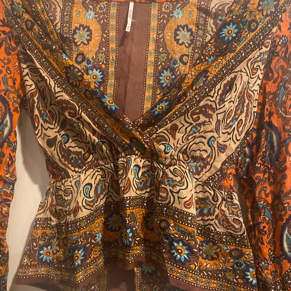 Free People - brand new top  size x-small brown - Picture 4 of 11